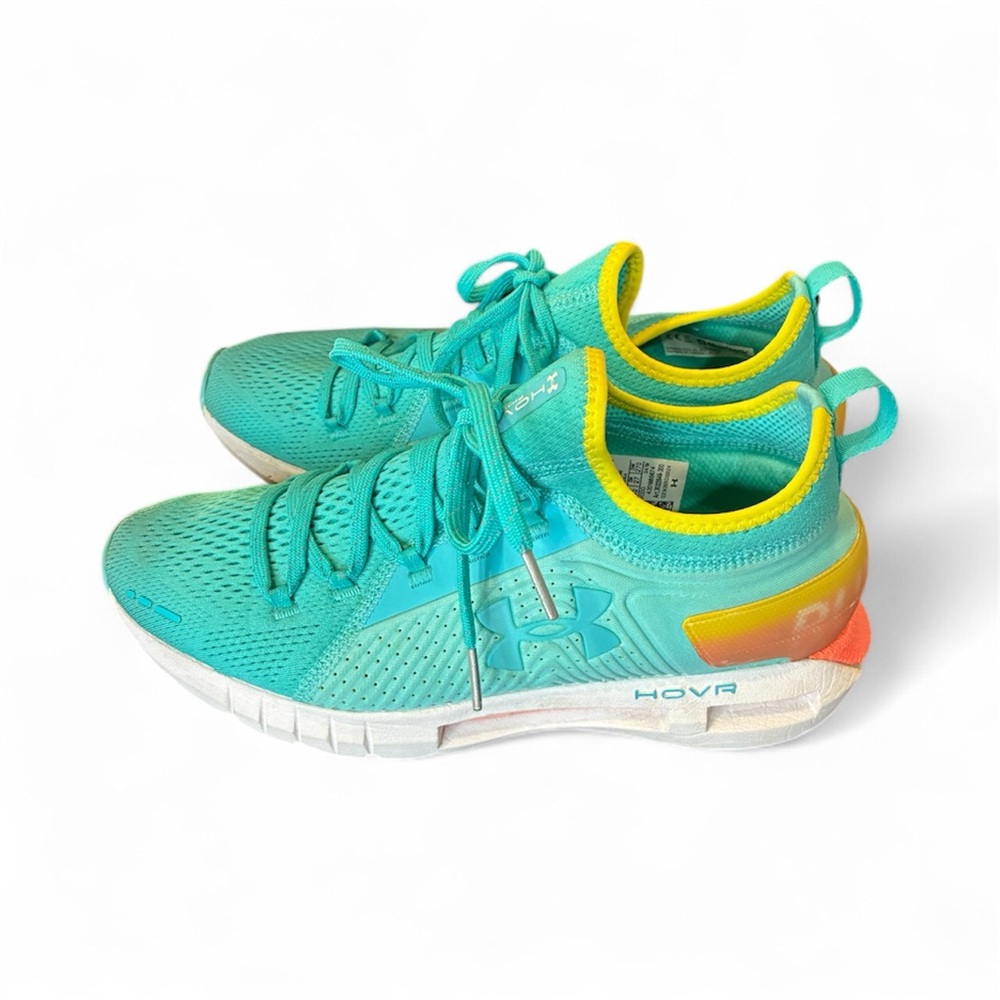 Under Armour Women's Aqua and Yellow Athletic Shoes